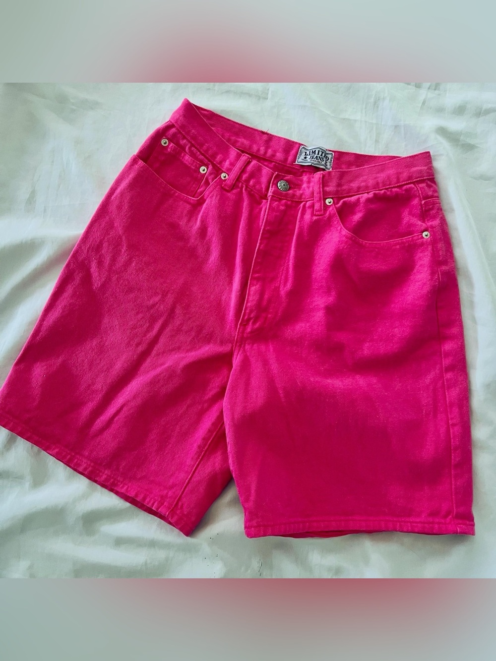Vintage 90s Limited Jeans Pink High Waist Shorts